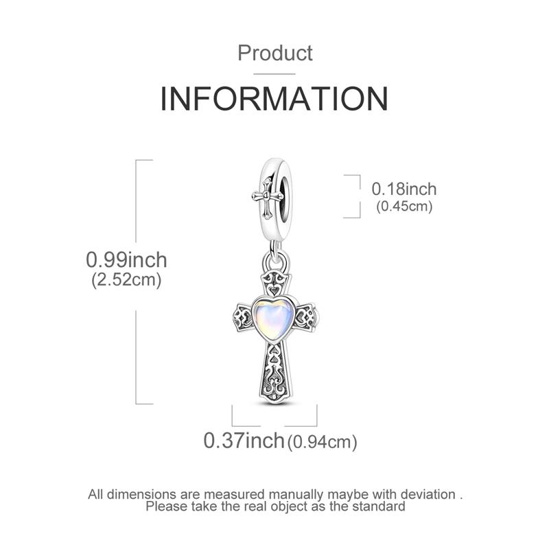 Original Charms Copper Retro Sacred Crucifix Beads Fit Platabracelets For Women Jewelry Making Fine Gifts