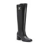 Salvatore Ferragamo Ferragamo Gancini Knee High Boots Black