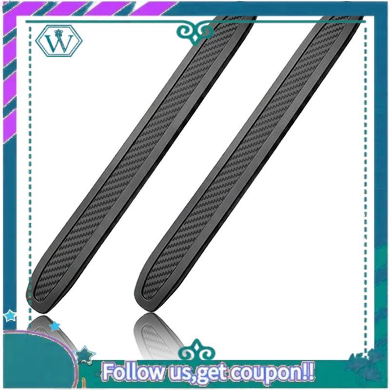 AA92-Car Bumper Protector Rubber Strips, Carbon Fibre Front And Rear Side Bumper Guard Cover For SUV MPV Pickup Truck, 2 Pcs