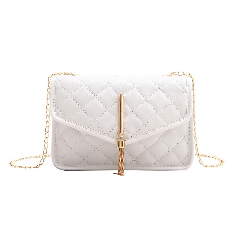 Women's Bag, New Diamond Chain, Small Square Bag, Shoulder Messenger Bag, Hardware, Fringed Mobile Phone Bag, One Piece.