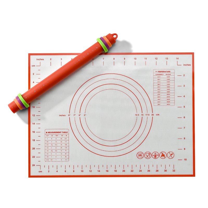 Silicone Baking Mat, Non-Slip Pastry Mat With Rolling Out Dough, Making Pie Fondant, With Measuring Function