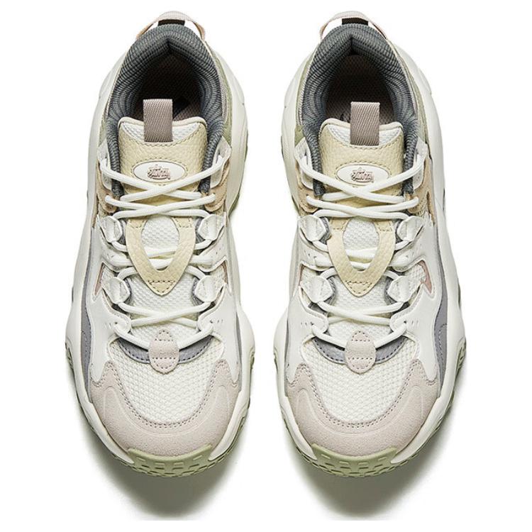 New Anta Anti Slip Wear Resistant Low Top Casual Shoes Women's White Green 922448802-4