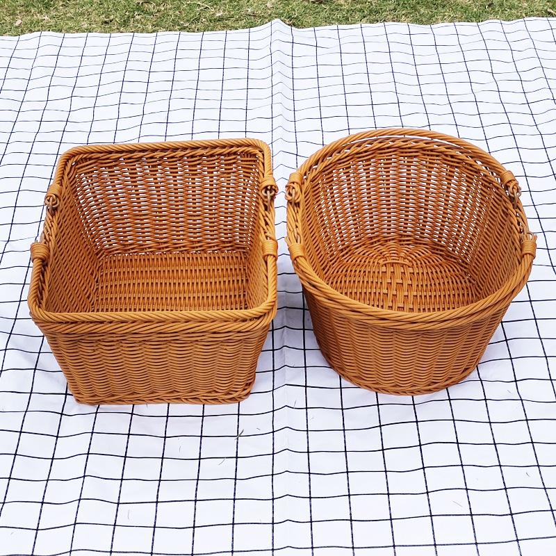 Outdoor Imitation Wicker Picnic and Shopping Basket
