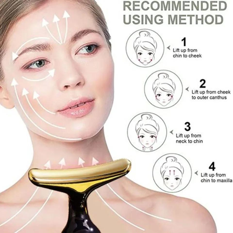 3 In 1 Facial Lifting Device Neck Facial Eye Massage Face Slimmer EMS Beauty Skin Tightening Wrinkle Anti Face Massager Beauty Device