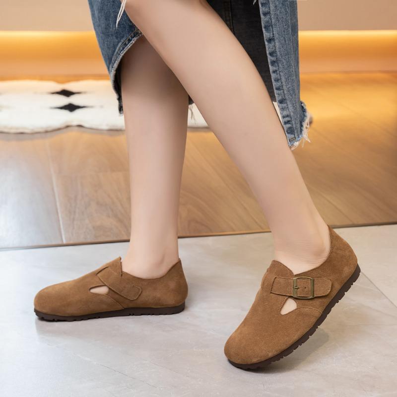 Women's Spring New Retro Ugly Cute Beanie Shoes, Pregnant Women Soft-soled Lazy Boken Shoes