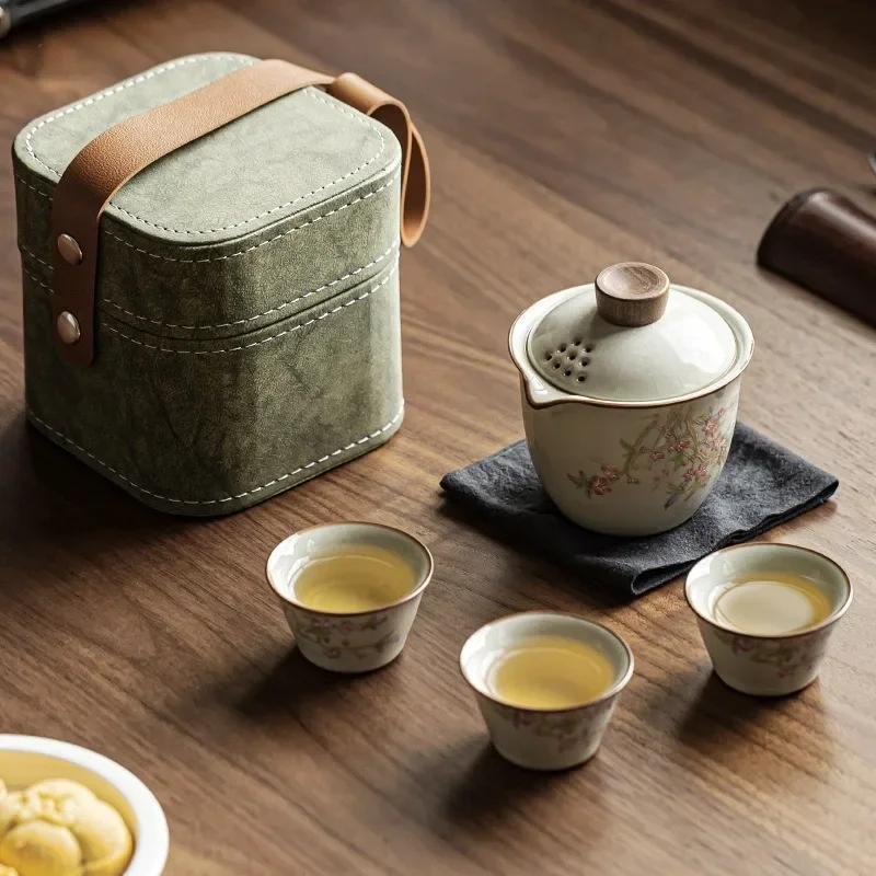 Travel Tea Set Portable Crack Cup Camping Outdoor Travel Kung Fu Tea Cup