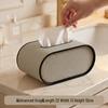 Elegant Leather Tissue Box for Home and Car – Oval Design for Easy Pull-Out