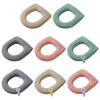 Furry Toilet Seat Cover Featuring Lift Handle Design Fiber For Standard Round Toilets