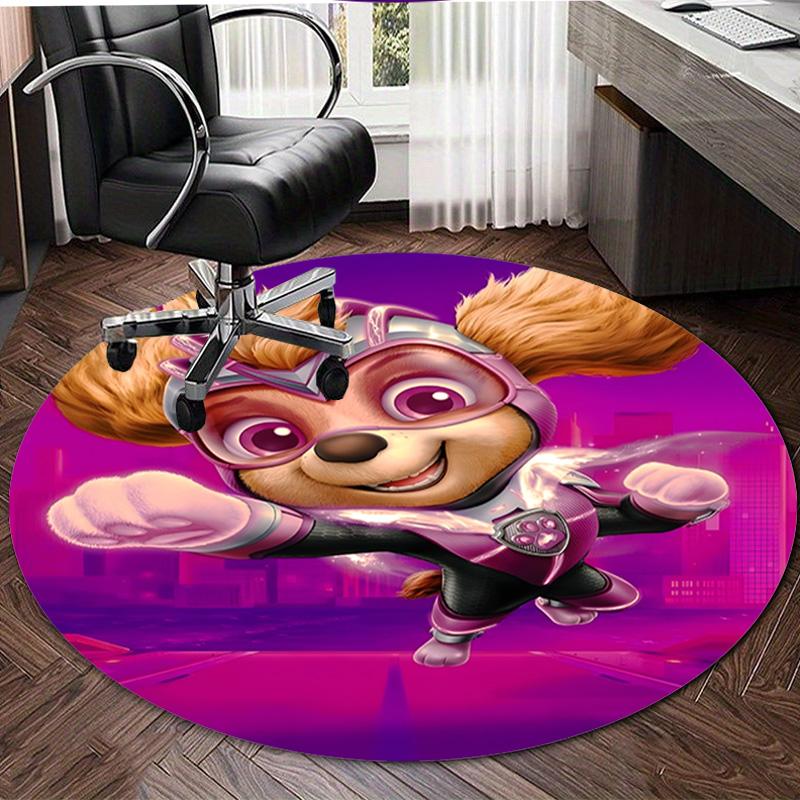 1pc Paw9 Carpet, Round Rug, Comfortable, Suitable for Entryways, Living Rooms, Office, And Bedrooms, Christmas Decoration