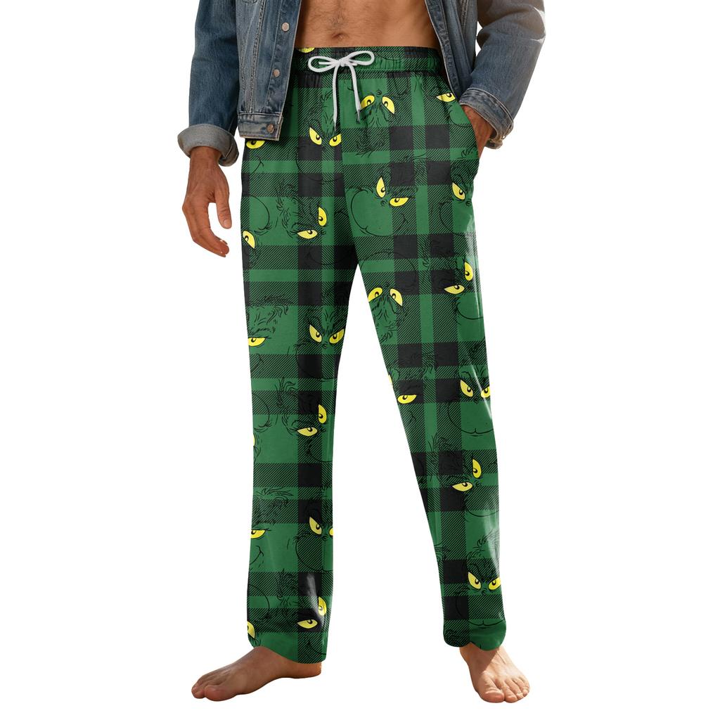 Men's Home Soft Pajama Pants Drawstring With Pockets Casual Sports Pants