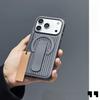 3D Corrugated Stripe Luggage Leather Holder Phone Case For IPhone 17 Pro Max 16 15 14 13 For Magsafe Anti-drop Protection Cover
