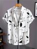 Trendy Geometric Print Short-sleeve Shirt, Casual and Cool