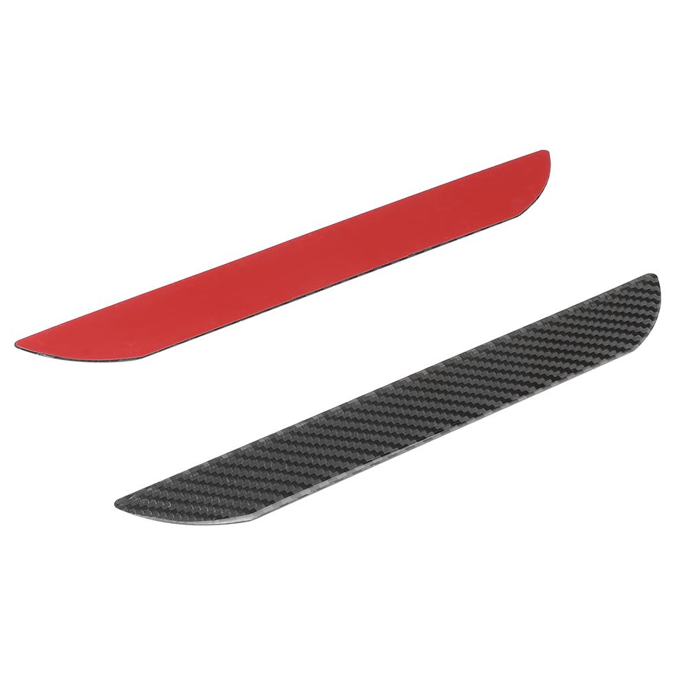 2Pcs Carbon Fiber Car Door Sill Scuff Plate Pedal Trim Accessory 3.65x25.3cm