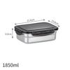 Stainless Steel Sealed Lunch Box Square Food Box Frozen Box Fresh-keeping Box  Microwave