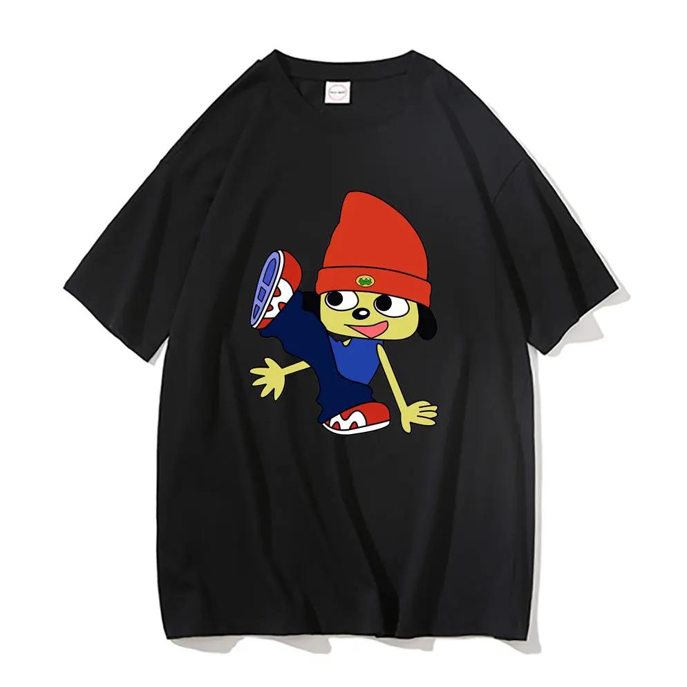 

Parappa The Rapper Tshirt Men Women Black Fashion Hip Hop Oversized Tee Short Sleeve Man Cotton T-shirt Funny Unisex T Shirts 2XL