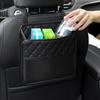 PU Car Seat Organizer Sturdy Easy To Clean Storage Bag with Multi Compartments for Wallets, Paper Towels More Large Capacity Neat Interior