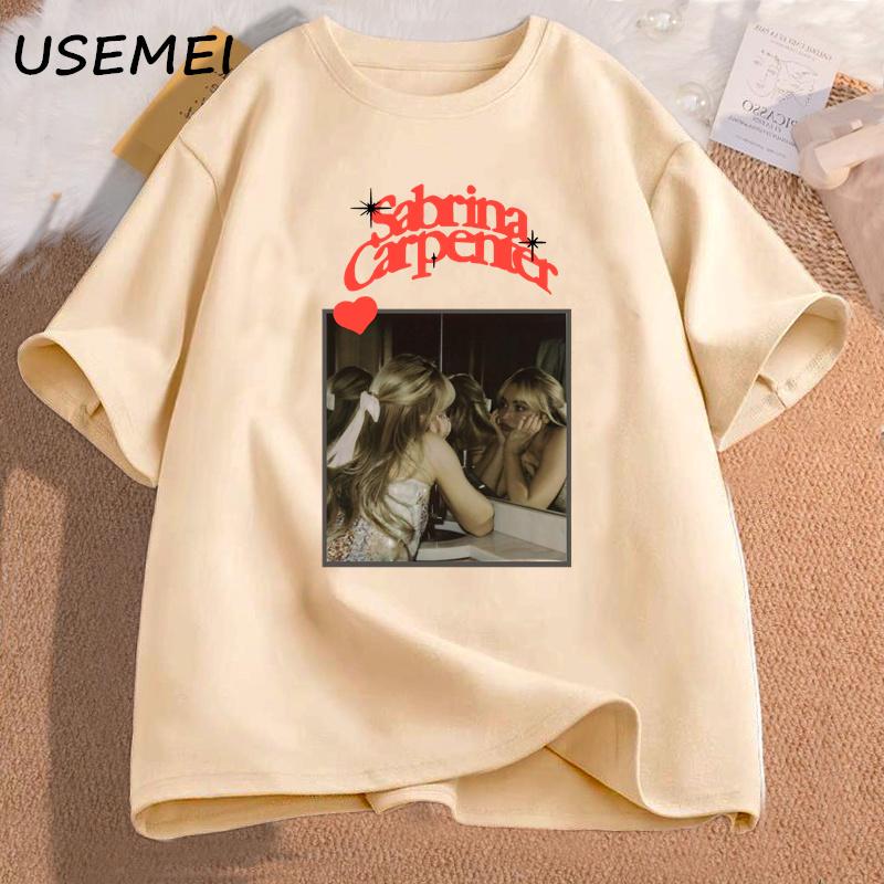 Sabrina Carpenter T-Shirt Damen Vintage Retro Musik T-Shirt E-Mails, die ich nicht senden kann Tour Merch T-Shirts Rock T-Shirts Freizeit Baumwollkleidung