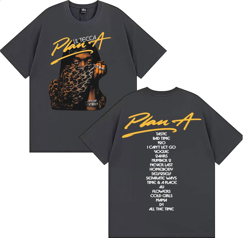 Rapper Lil Tecca Plan A Album Tour Graphic T Shirts Unisexs Women Clothing Fashion Trend Cool Tshirt Casual Cozy T Shirt Tops