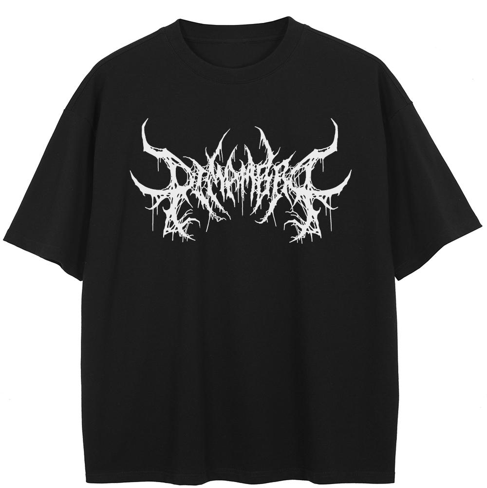 2026 Men Washed Black T-Shirt Streetwear QUARTER 24 Cerberus Graphic S чёрный