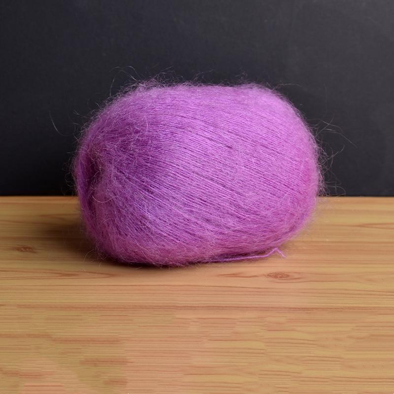 Mohair Fine Wool Yarn Knitting Sewing Thread Soft Skin-friendly Crochet for Sweater Scarf Shawl