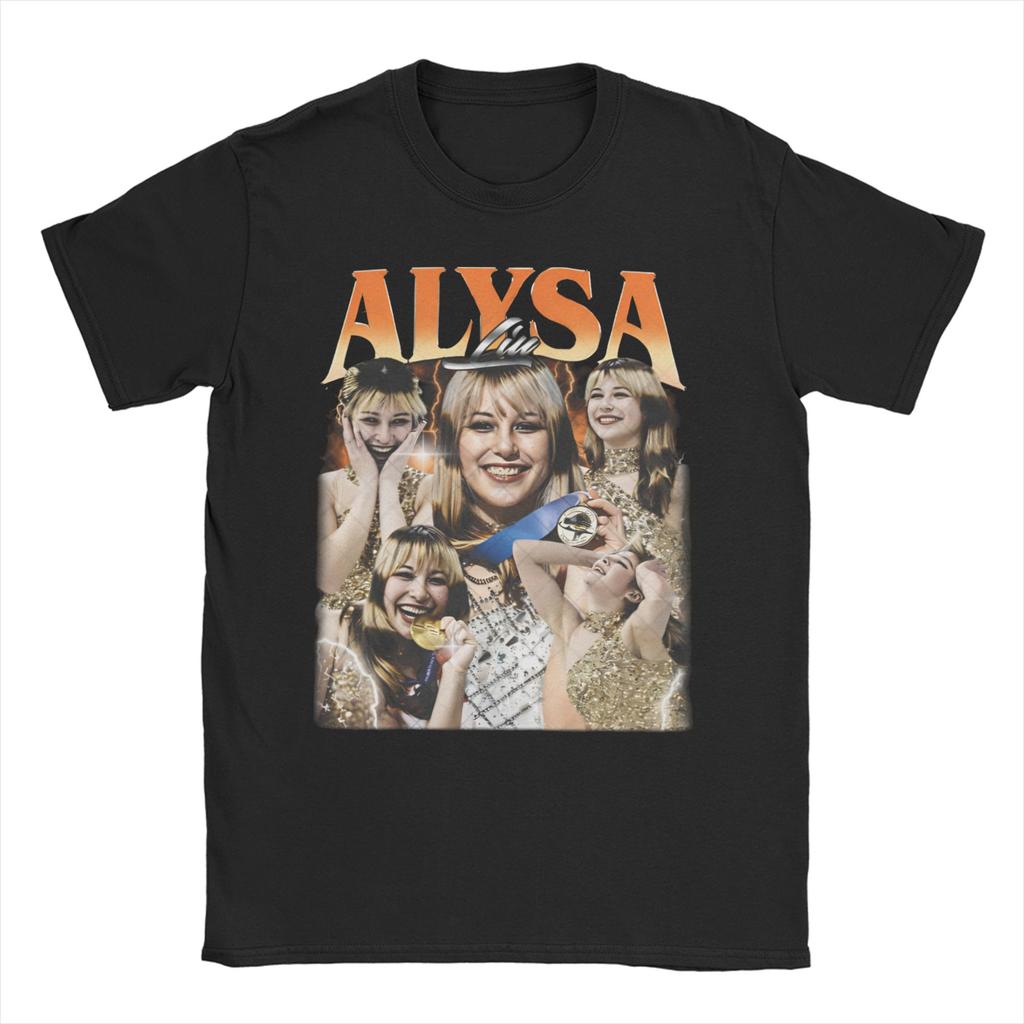 Unisex Women's T-Shirts Figure Skating Princess Alysa Liu Cotton Tee Shirt Short Sleeve T Shirts Crew Neck Clothing Gift Idea