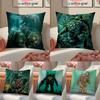 Fanart B-Bioshock R-Rapture Kissenbezug Komfort Sofa Bett Seidig elegant Versteckter Reißverschluss Dekorative Kissenhülle