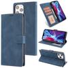 Applicable to iPhone17 mobile phone leather case, Samsung S26 card mobile phone case, skin matte wallet case 16E solid color