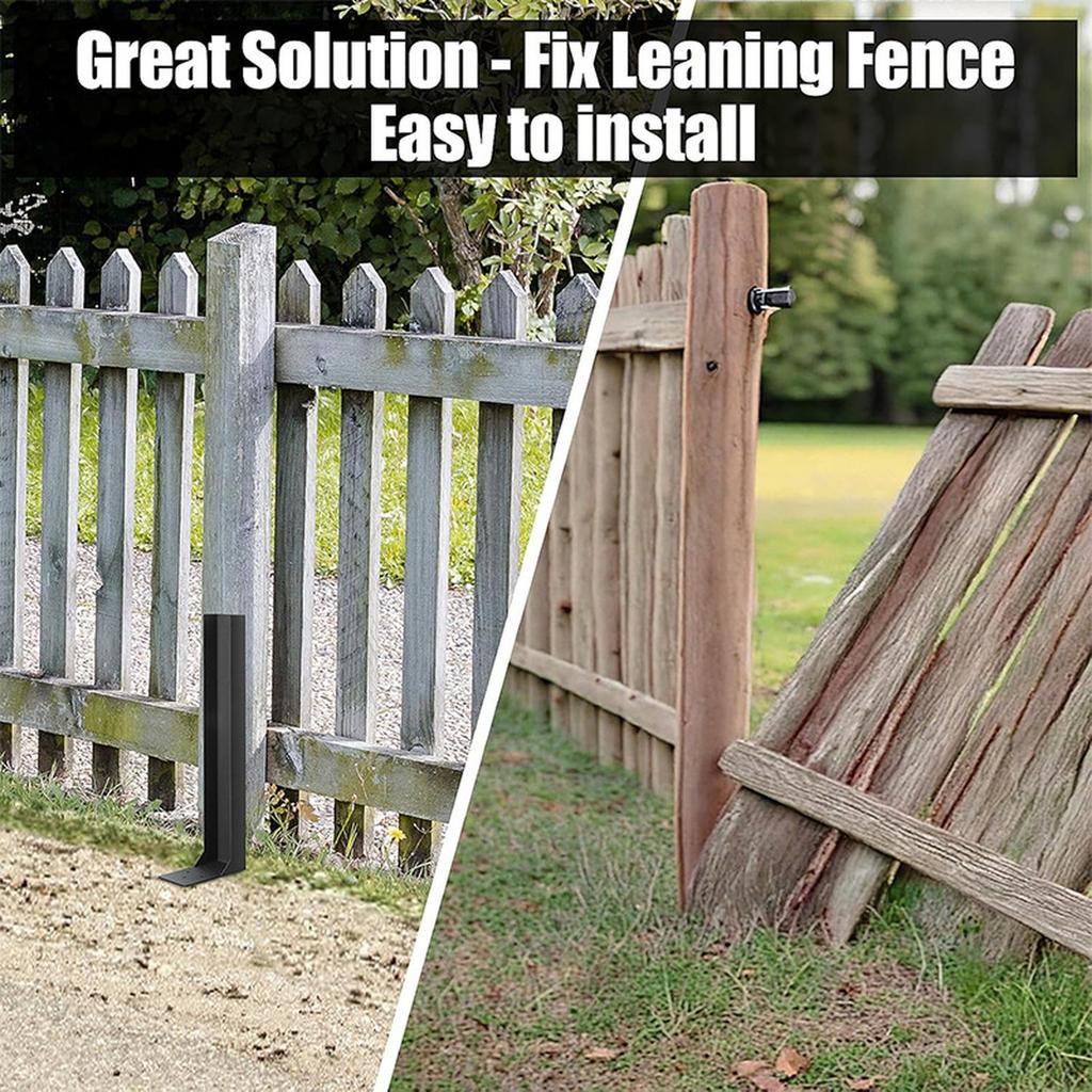 AT19-Schwerlast Stahlzaunpfahl-Set, Zaunpfahl-Erdanker Bodenanker Zur Reparatur von Holzzaunpfählen