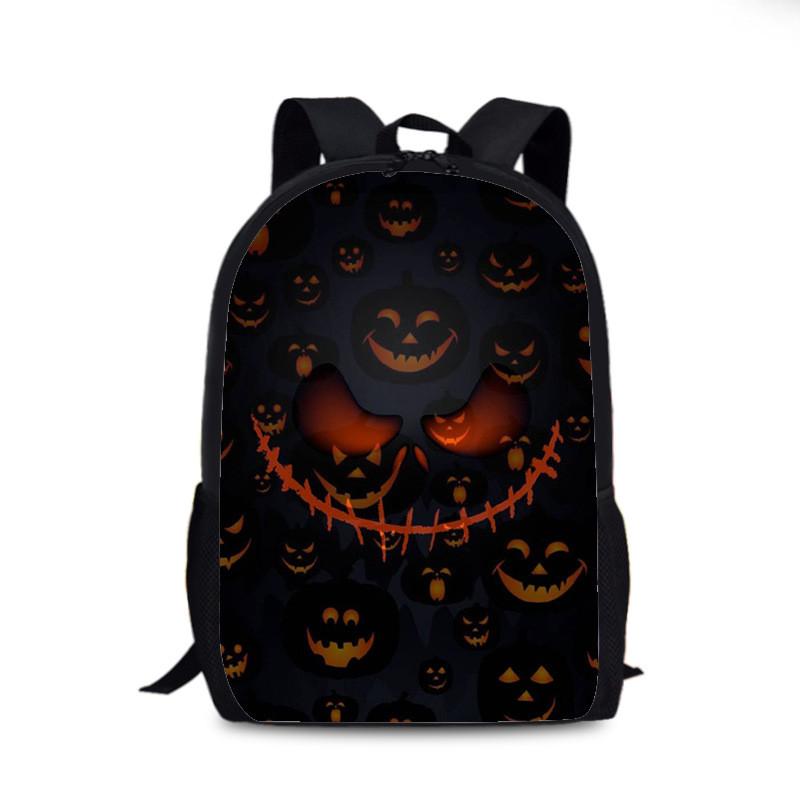 Halloween Fledermaus Kürbis Rucksack Aus Nylonmaterial Für Den Täglichen Gebrauch Und Street Style