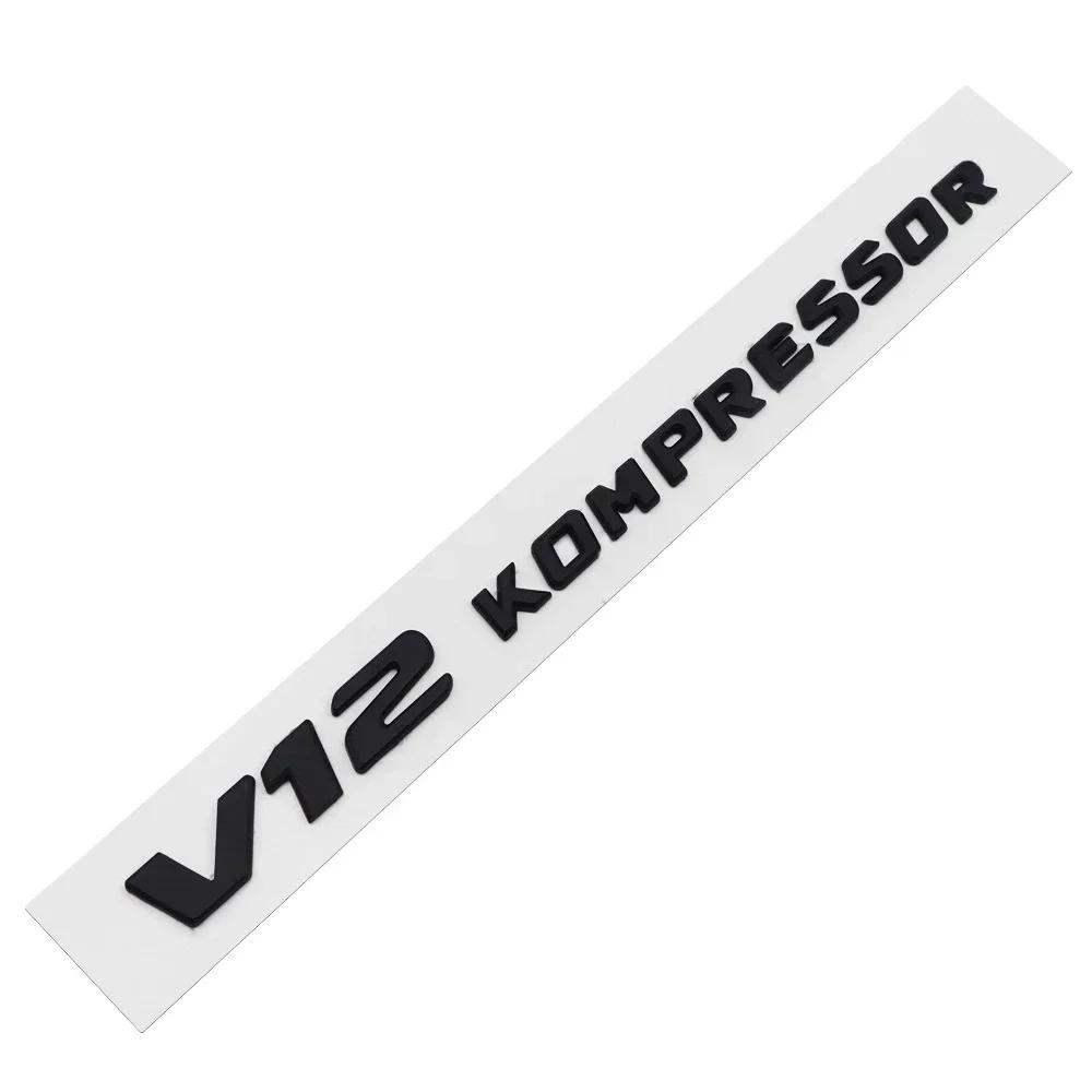 

For V6 V8 V12 KOMPRESSOR Car Emblem Rear Trunk Badge Sticker for Mercedes Benz W212 W213 W204 W205 W168 W176 CLK GLA G63 G500
