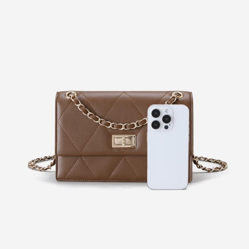 New Leather Niche Retro High-end Diamond Chain Underarm Bag Shoulder Messenger Bag Bag