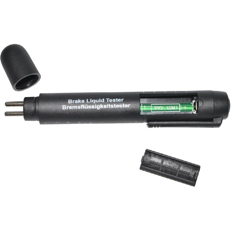 Brake Fluid Liquid Tester Pen with 5 LED Indicators, Calibrated For DOT3 DOT4 Brake Fluid