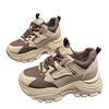 Inner heightening dad shoes women's new leather non-slip thick-soled women's shoes stepping on shit-feeling sneakers
