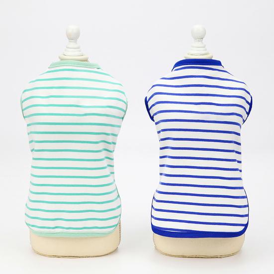 Dog Vest Stripe Design Two-legged Dog Cloth Sleeveless Soft Vest for Pet