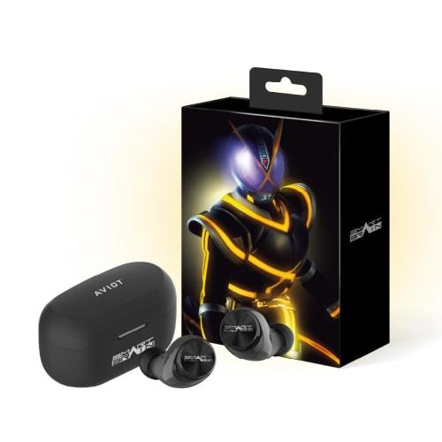 AVIOT TE-D01v-555 Kamen Rider 555 Collaboration Wireless Earbuds with Special Voice and Design, Hybrid Noise Cancelling, Up To 60 Hours of Playtime, a