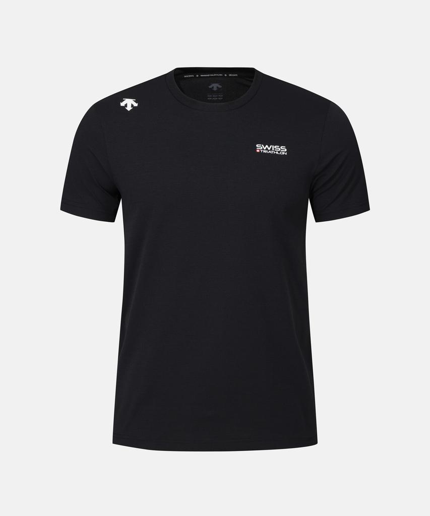 DESCENTE Swiss Triathlon Short Sleeve T-Shirt Black Sr223Its53 (A Type)