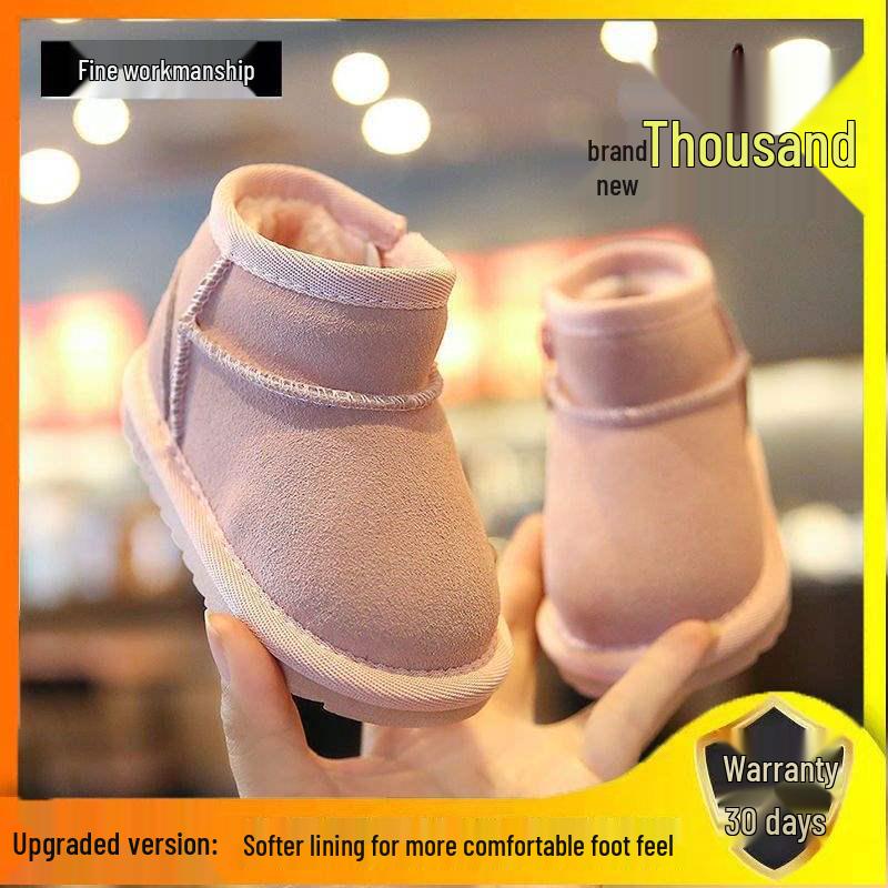 Velvet-Lined Winter Snow Boots - Soft Sole, Warm Toddler & Children's Shoes for Walking