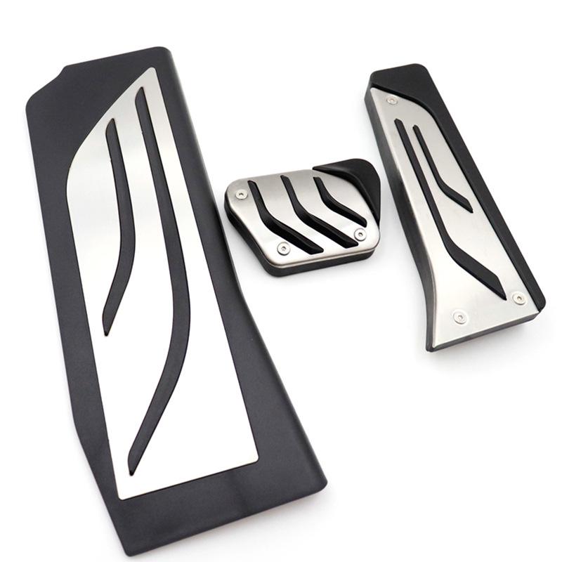 Anti-Slip Car Pedal Set for BMW 5 Series (2018-2020) - Accelerator, Brake & Rest Area Decor.