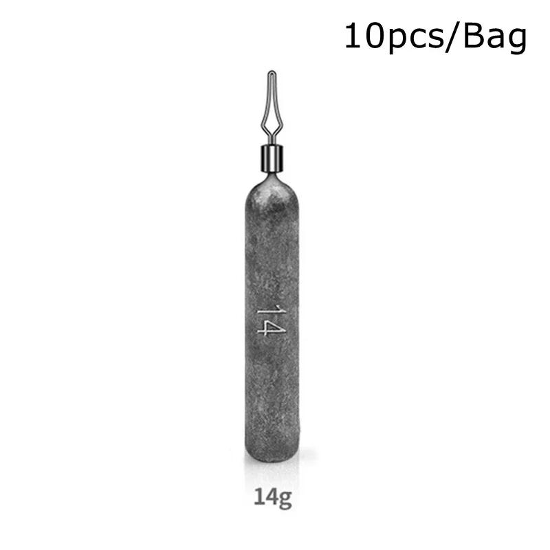 10pcs/lot Fishing Weight Sinkers 3.5g 5g 7g 10g 14g 20g Soft Bait Sinker Bass Fishing Tackle Accessories
