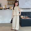 Girls Clothes Summer Kids Fashion Flouncing Tops & Pants Two Piece Set Children Sleeveless Suit Teenager Girl Outfits