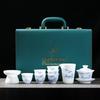 MULTIPOTENT Hand-painted Mutton Fat Jade Porcelain Kung Fu Tea Set