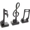 3 Pcs Musical Note Shape Ornaments Table Centerpiece Resin Decor Desktop Statue Dining