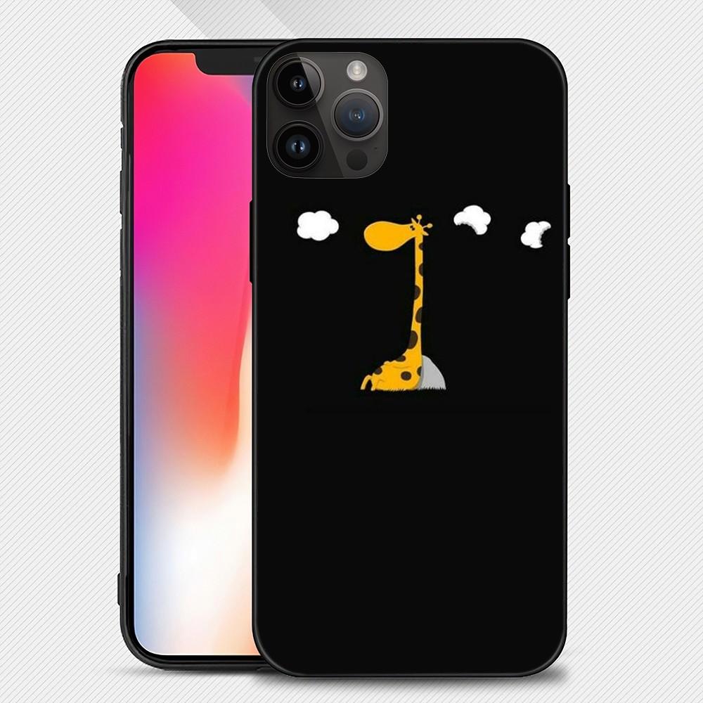 Yellow Giraffe Cute Cartoon Phone Case iphone15 14 13 12 11 Pro Max Mini X 7 8 Soft Case