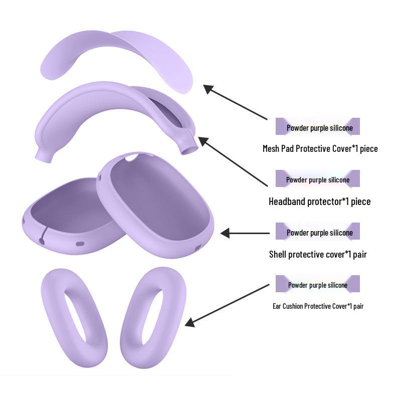 AirPods Max Silicone Protective Case: Soft Headphone Shell for Bluetooth Earphones