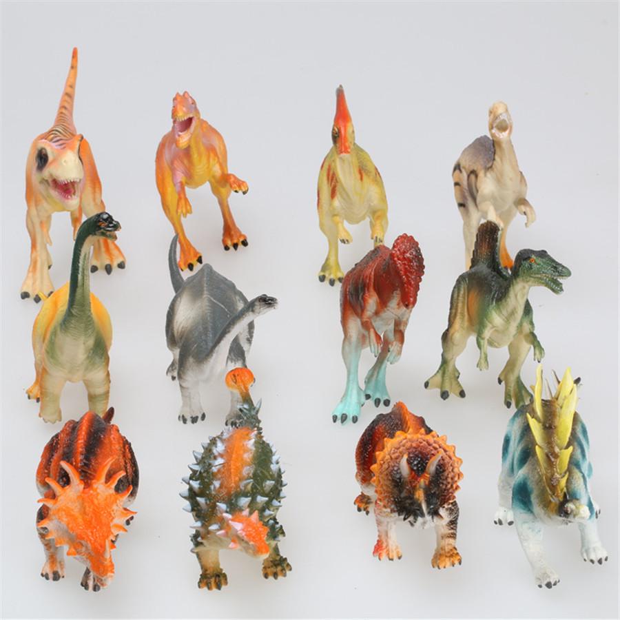 12 шт./лот динозавр пластиковый Юрский модель когнитивные игрушки для детей