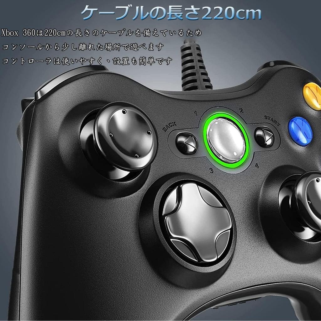 Elnicec Wired Xbox Controller New Xbox 360 PC Wired USB No Ergonomic Dual Upgraded Compatible with Microsoft Xbox Slim Windows and Includes 2 Assist