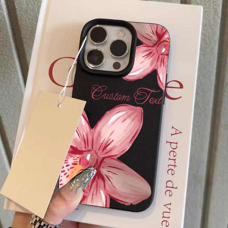 Pink Sweet Lily Pattern Phone Case For iPhone 17 Pro 16 15 14 Plus 13 12 11 Pro Max Pro 16E 17 Air Shockproof Soft Cover