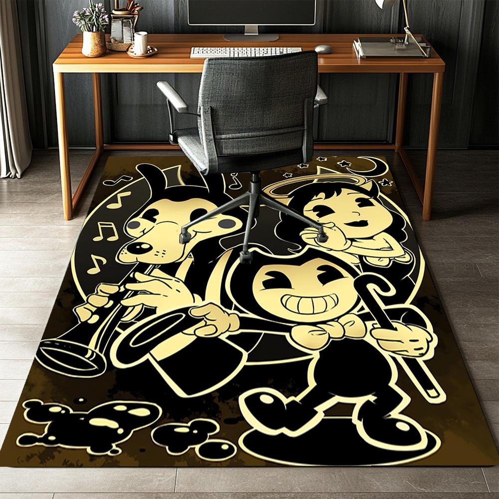 Bendy and the Ink Machine Printed Carpet,Rug,for Office Chair Living Room Bedroom Kitchen Room Decor Gifts.