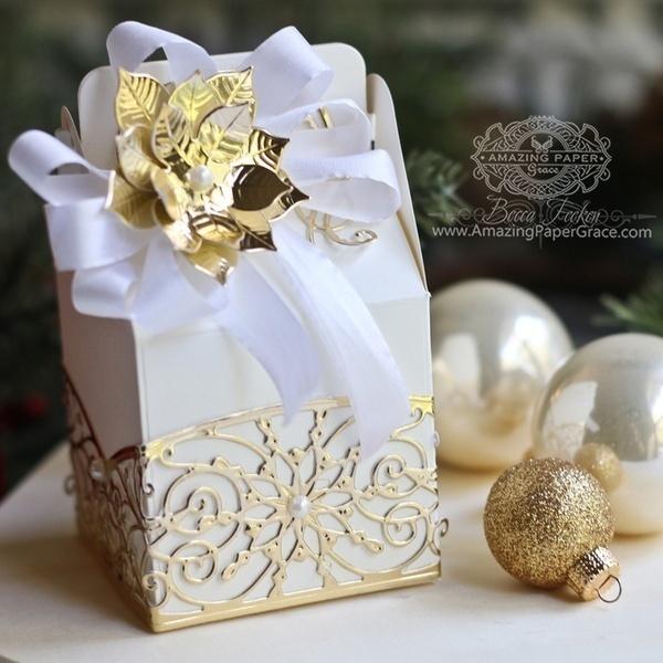 Christmas Gift Box Die Metal Cutting Dies Frame Craft Cutting Die Embossing Stencil for Handmade Paper Card Making Scrapbooking