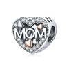 WOSTU Forever Family Charm 925 Sterling Silver Home House Enamel Beads Pendant Fit Original Bracelet DIY Jewelry For Women
